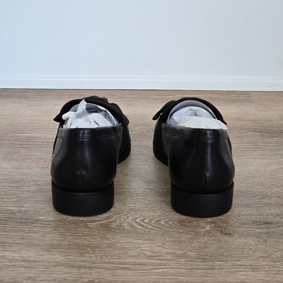 Quince Italian Leather Bow Penny Loafer Black Size 8 MSRP $90 New In Box Cowhide - Picture 9 of 15
